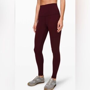 Lululemon Wunder Under High-Rise Tight *Nulux 28" Size 2 Burgundy Maroon
